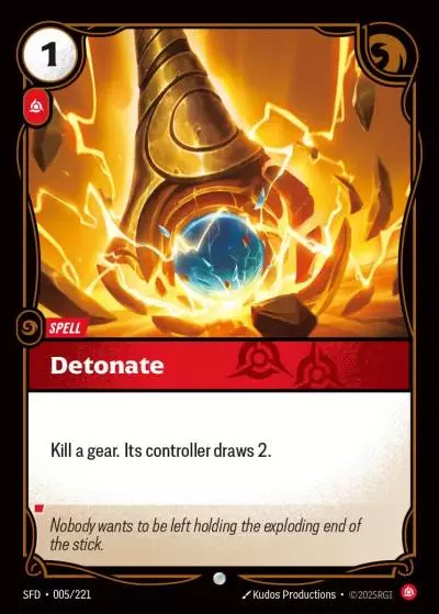 Detonate - SFD-005 - Spiritforged - Riftbound card