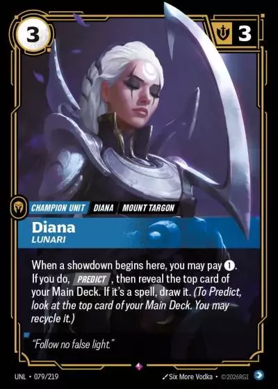 Diana, Lunari - UNL-079 - Unleashed - Riftbound card