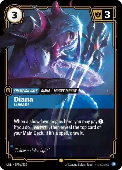 Diana, Lunari - UNL-079a - Unleashed - Riftbound card