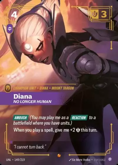 Diana, No Longer Human - UNL-149 - Unleashed - Riftbound card