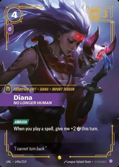 Diana, No Longer Human - UNL-149a - Unleashed - Riftbound card