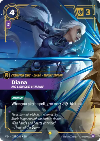 Diana No Longer Human VEN-183 Vendetta Riftbound card
