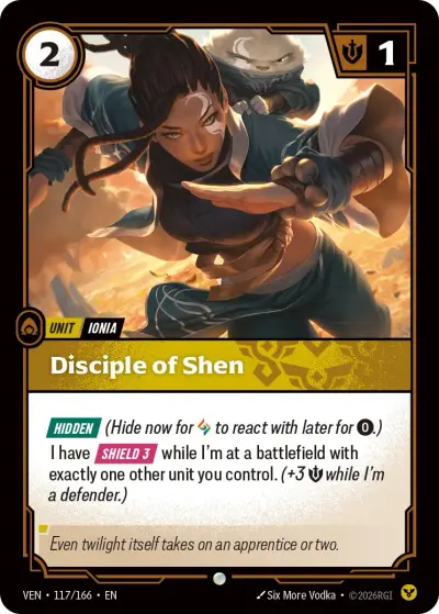 Disciple Of Shen VEN-117 Vendetta Riftbound card