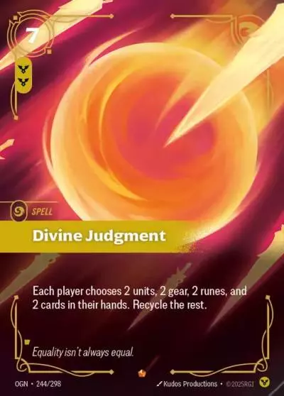 Divine Judgment - OGN-244 - Origins - Riftbound card