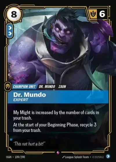 Dr. Mundo - OGN-109 - Origins - Riftbound card