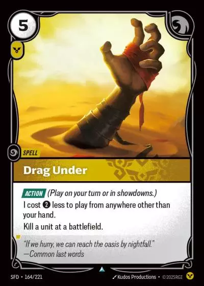 Drag Under - SFD-164 - Spiritforged - Riftbound card