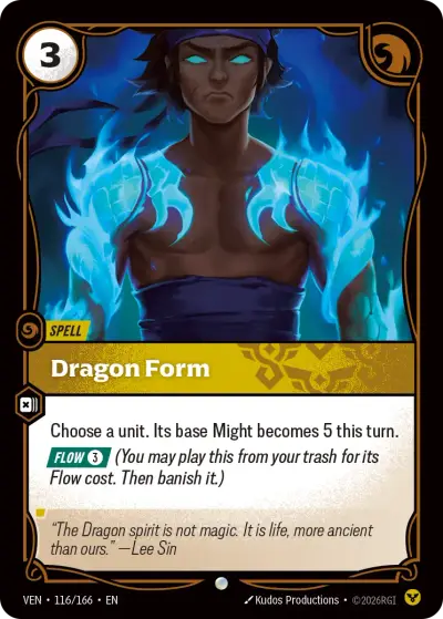 Dragon Form VEN-116 Vendetta Riftbound card