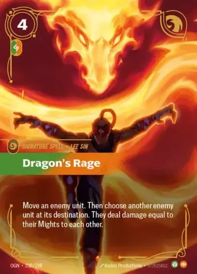 Dragon's Rage - OGN-258 - Origins - Riftbound card