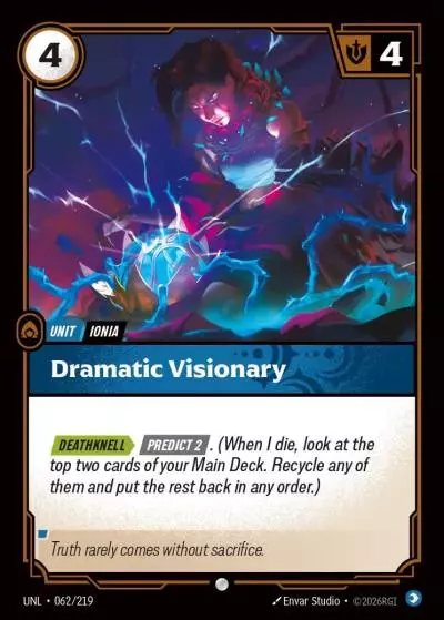 Dramatic Visionary - UNL-062 - Unleashed - Riftbound card