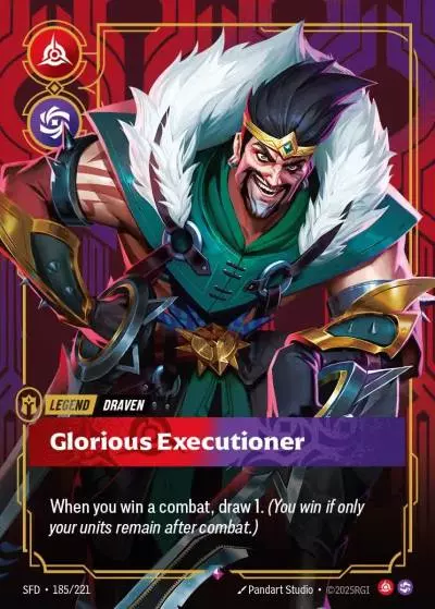 Draven, Glorious Executioner - SFD-185 - Spiritforged - Riftbound card