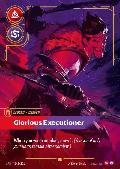 Draven, Glorious Executioner - SFD-242 - Spiritforged - Riftbound card