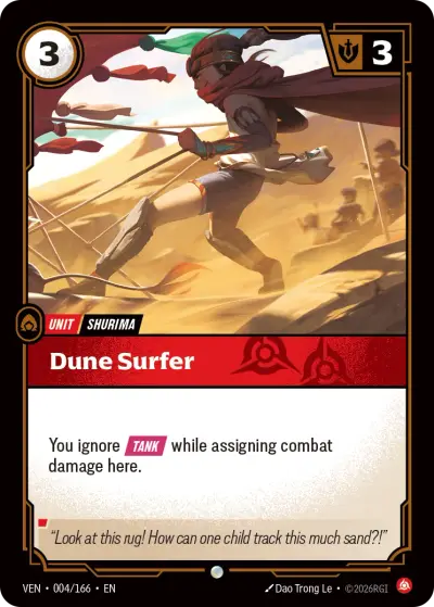 Dune Surfer VEN-004 Vendetta Riftbound card