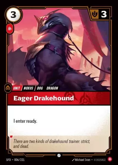 Eager Drakehound - SFD-006 - Spiritforged - Riftbound card