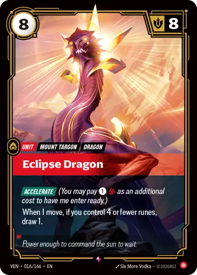 Eclipse Dragon VEN-016 Vendetta Riftbound card