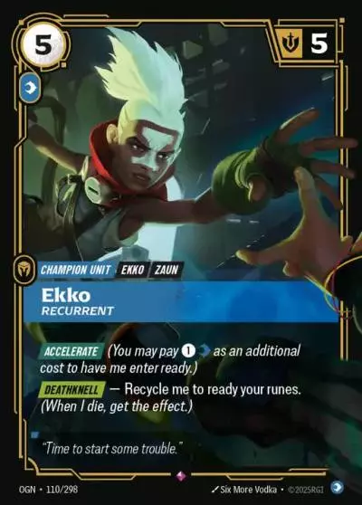 Ekko Recurrent - OGN-110 - Origins - Riftbound card