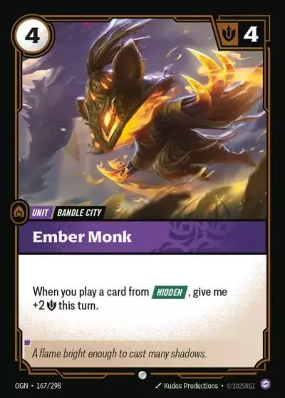 Ember Monk - OGN-167 - Origins - Riftbound card