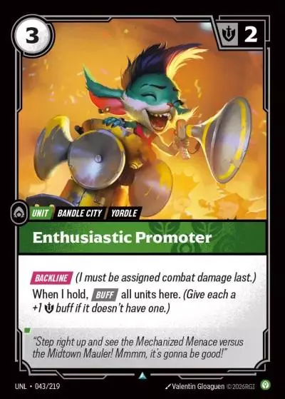 Enthusiastic Promoter - UNL-043 - Unleashed - Riftbound card