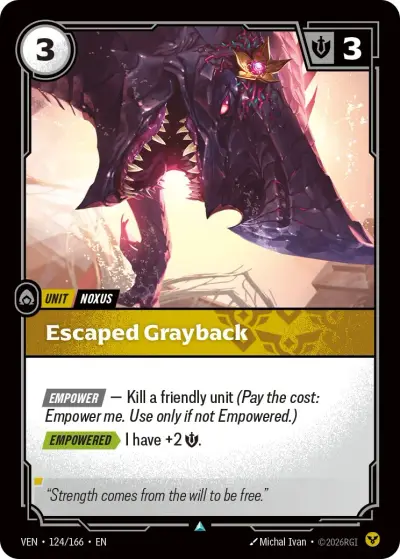 Escaped Grayback VEN-124 Vendetta Riftbound card