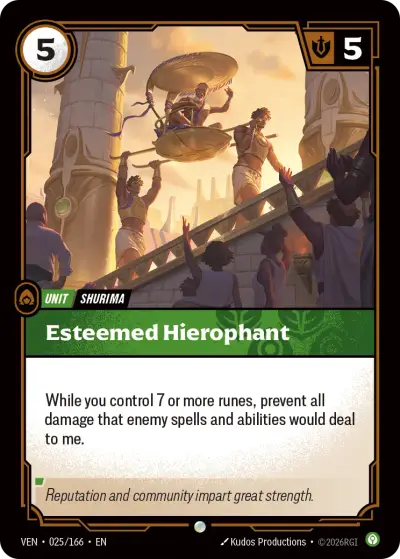 Esteemed Hierophant VEN-025 Vendetta Riftbound card