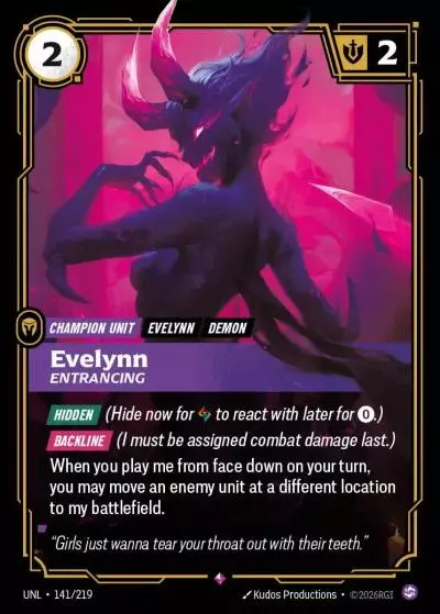 Evelynn, Entrancing - UNL-141 - Unleashed - Riftbound card