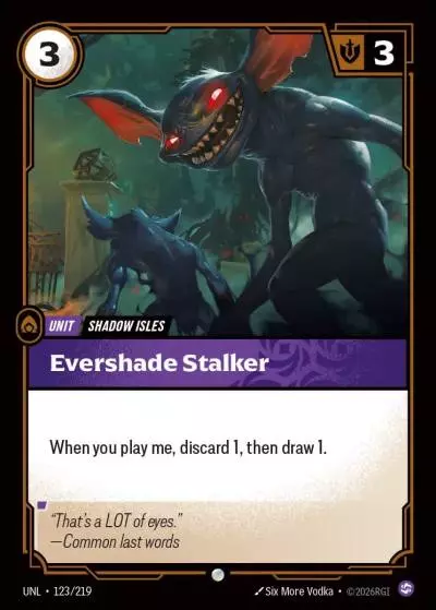 Evershade Stalker - UNL-123 - Unleashed - Riftbound card