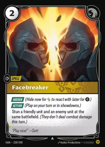 Facebreaker - OGN-220 - Origins - Riftbound card