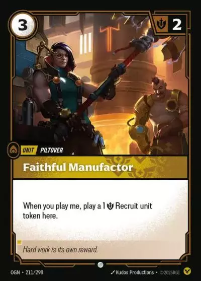 Faithful Manufactor - OGN-211 - Origins - Riftbound card