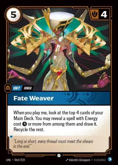 Fate Weaver - UNL-064 - Unleashed - Riftbound card