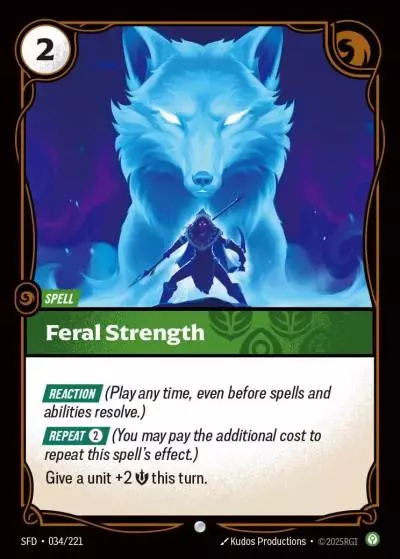Feral Strength - SFD-034 - Spiritforged - Riftbound card