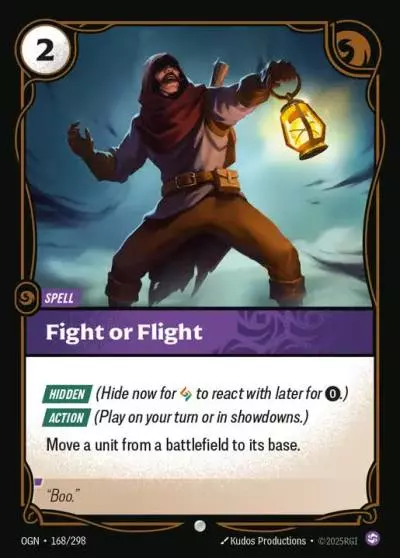 Fight or Flight - OGN-168 - Origins - Riftbound card
