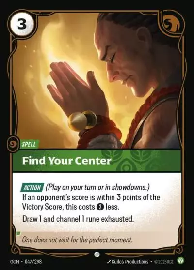 Find Your Center - OGN-047 - Origins - Riftbound card