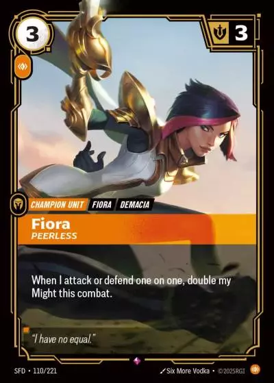 Fiora, Peerless - SFD-110 - Spiritforged - Riftbound card