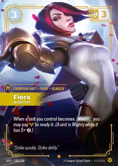 Fiora, Worthy - SFD-180 - Spiritforged - Riftbound card