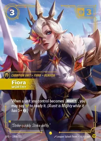 Fiora, Worthy - SFD-180a - Spiritforged - Riftbound card