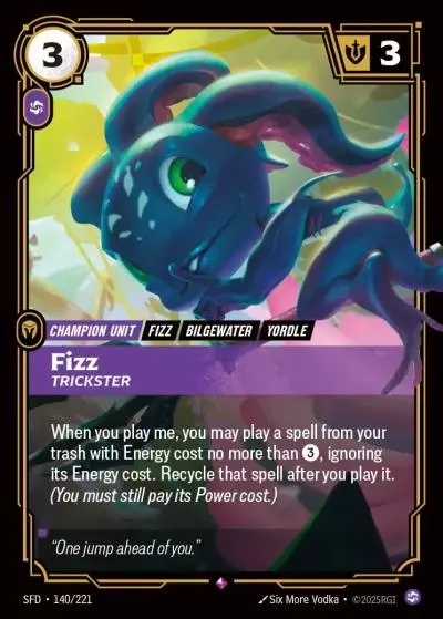 Fizz, Trickster - SFD-140 - Spiritforged - Riftbound card