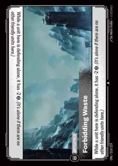 Forbidding Waste - UNL-210 - Unleashed - Riftbound card