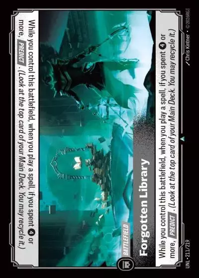 Forgotten Library - UNL-211 - Unleashed - Riftbound card