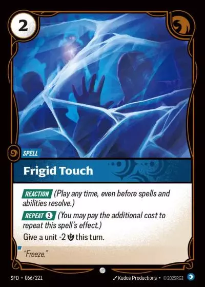 Frigid Touch - SFD-066 - Spiritforged - Riftbound card