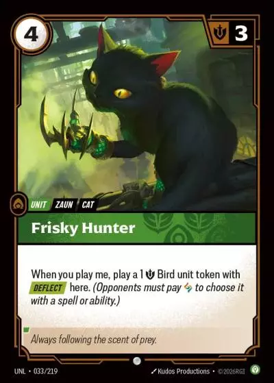 Frisky Hunter - UNL-033 - Unleashed - Riftbound card
