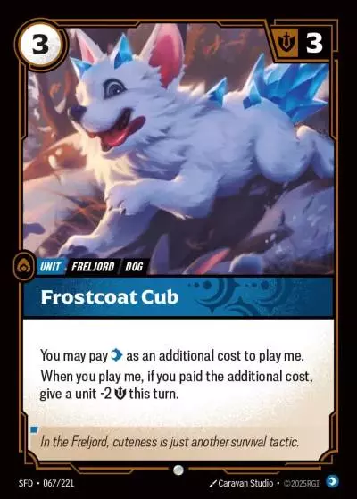Frostcoat Cub - SFD-067 - Spiritforged - Riftbound card