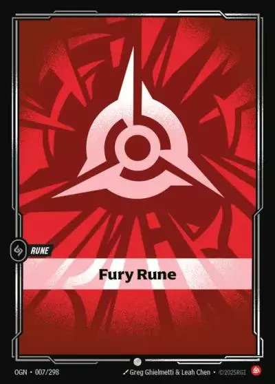 Fury Rune - OGN-007 - Origins - Riftbound card