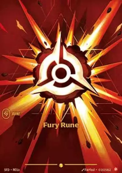 Fury Rune - SFD-R01a - Spiritforged - Riftbound card