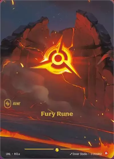 Fury Rune - UNL-R01a - Unleashed - Riftbound card
