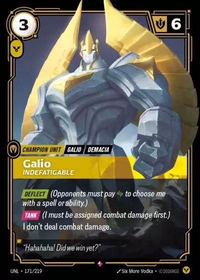Galio, Indefatigable - UNL-171 - Unleashed - Riftbound card