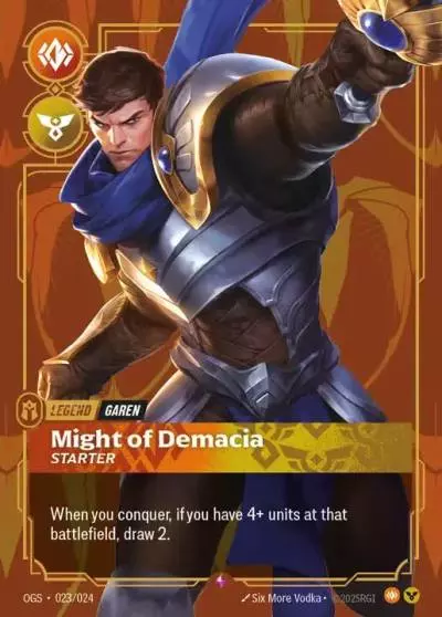 Garen Might of Demacia - OGS-023 - Proving Grounds - Riftbound card