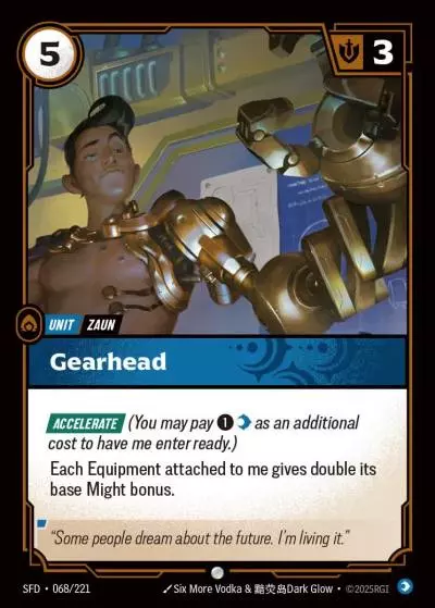 Gearhead - SFD-068 - Spiritforged - Riftbound card