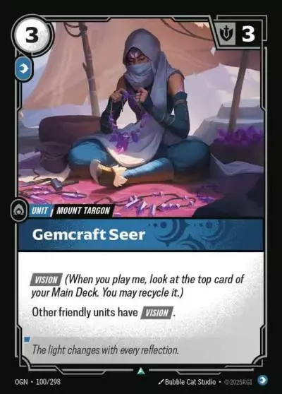 Gemcraft Seer - OGN-100 - Origins - Riftbound card