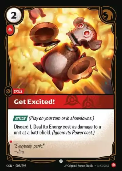Get Excited! - OGN-008 - Origins - Riftbound card