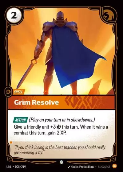 Grim Resolve - UNL-095 - Unleashed - Riftbound card