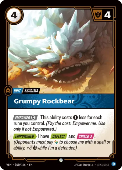 Grumpy Rockbear VEN-050 Vendetta Riftbound card